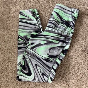 lululemon athletica Kids' Marble Pattern Leggings - Green and Black